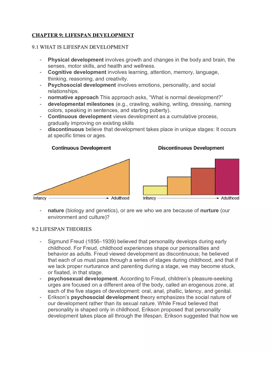 Chapter 9 Lifespan Development - Page 1