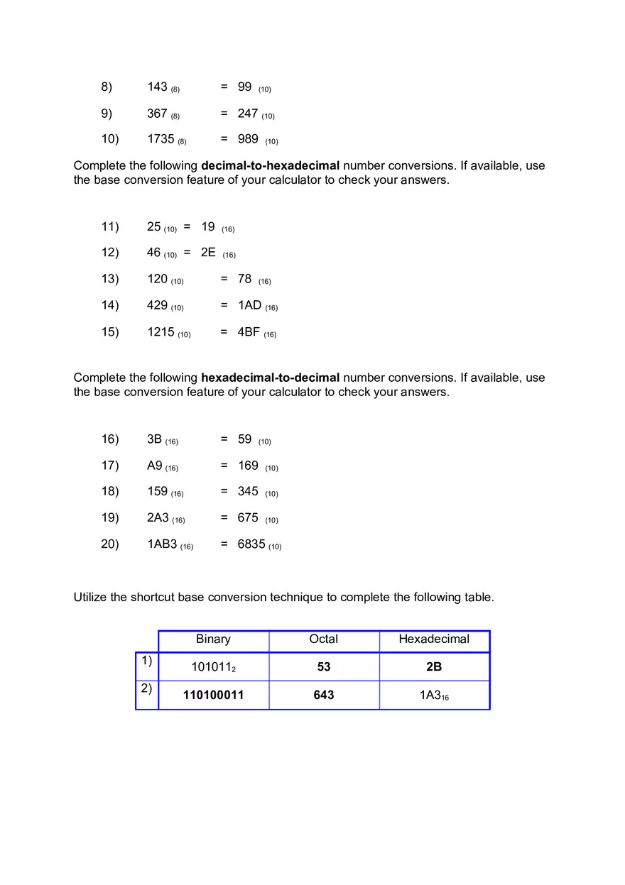 2.3.1 Octal & Hexadecimal Number Systems - Page 2