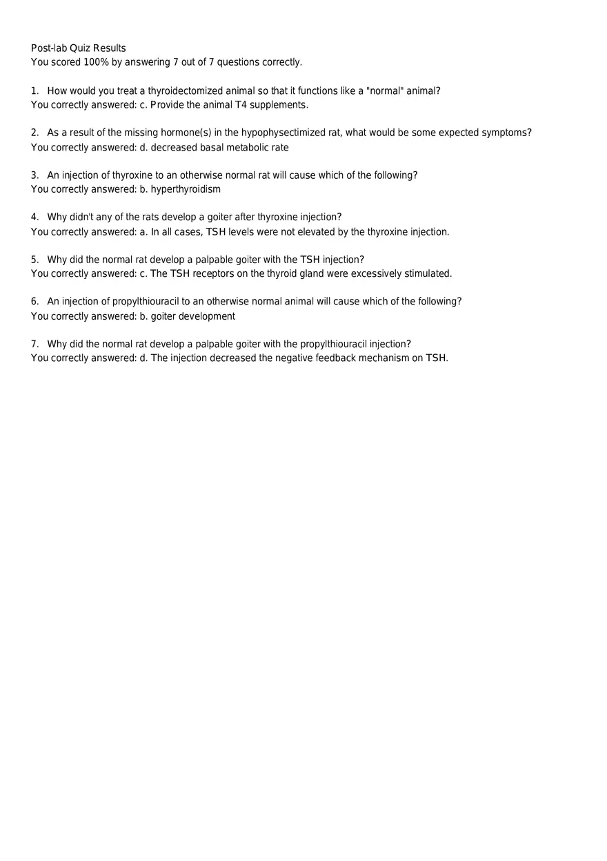 Metabolism and Thyroid Hormone Lab Report - Page 10