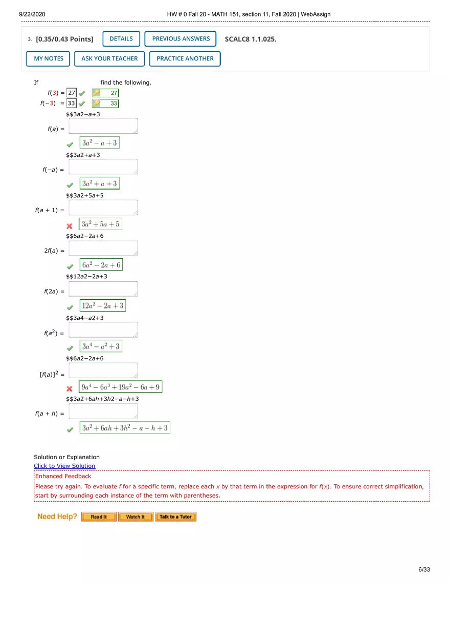 Webassign Calculus 1 Answers - Page 24