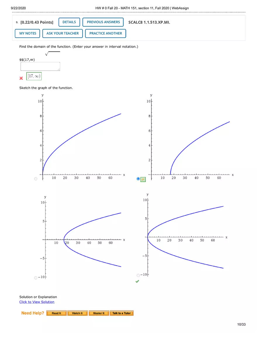 Webassign Calculus 1 Answers - Page 29