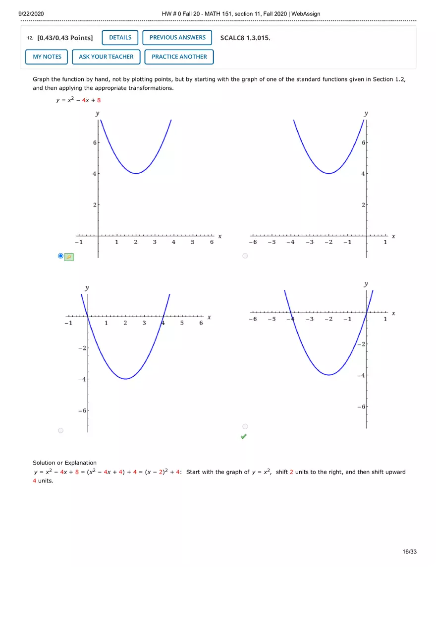 Webassign Calculus 1 Answers - Page 6