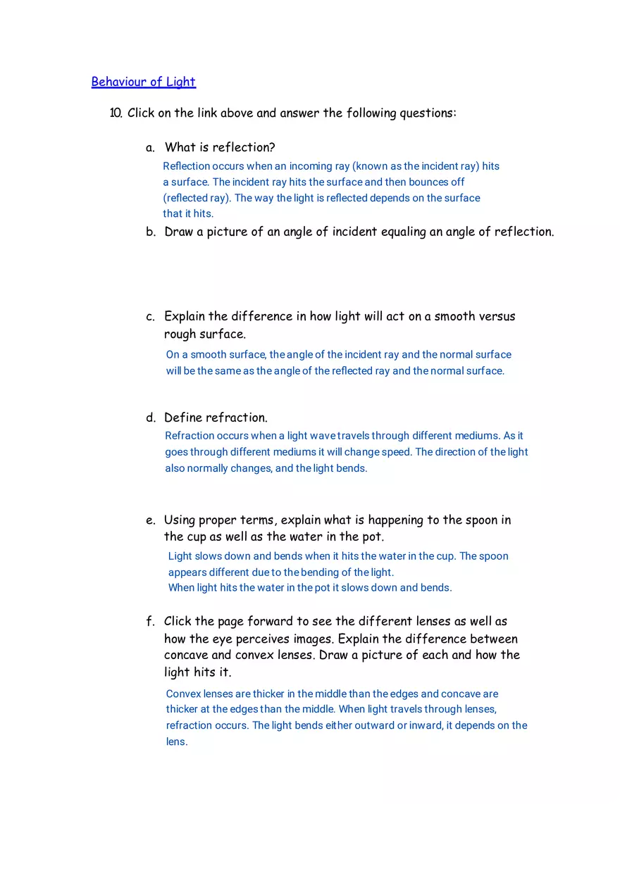 Electromagnetic Spectrum & Light - Webquest - Page 4