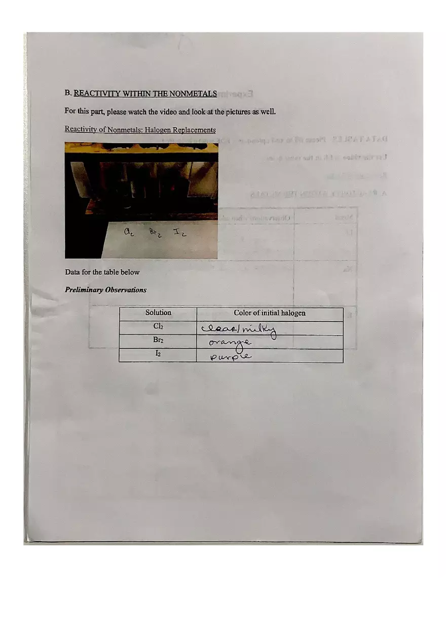 Experiment 6 Chemical Periodicity - Page 2