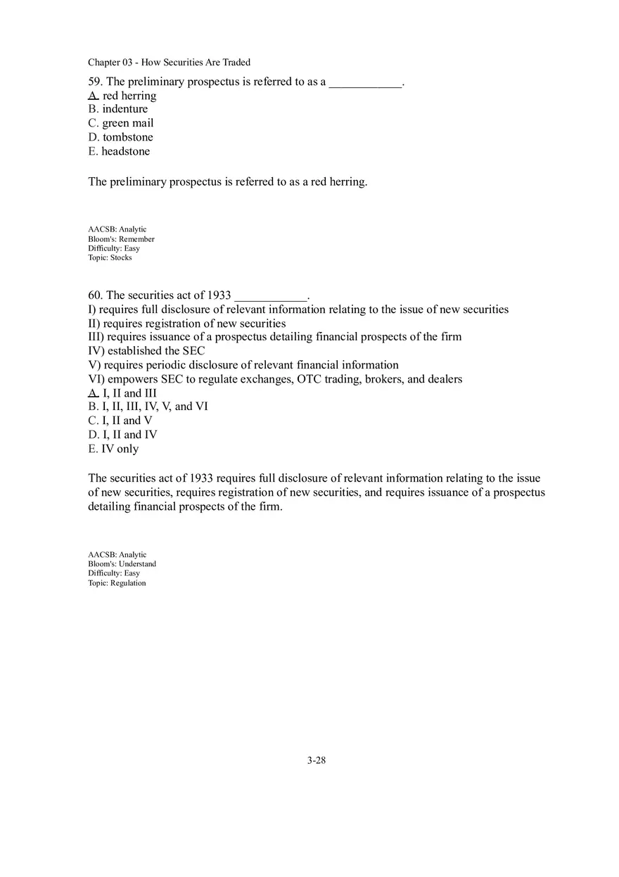 Chapter 03 How Securities Are Traded Answer Key Part 3 - Page 9