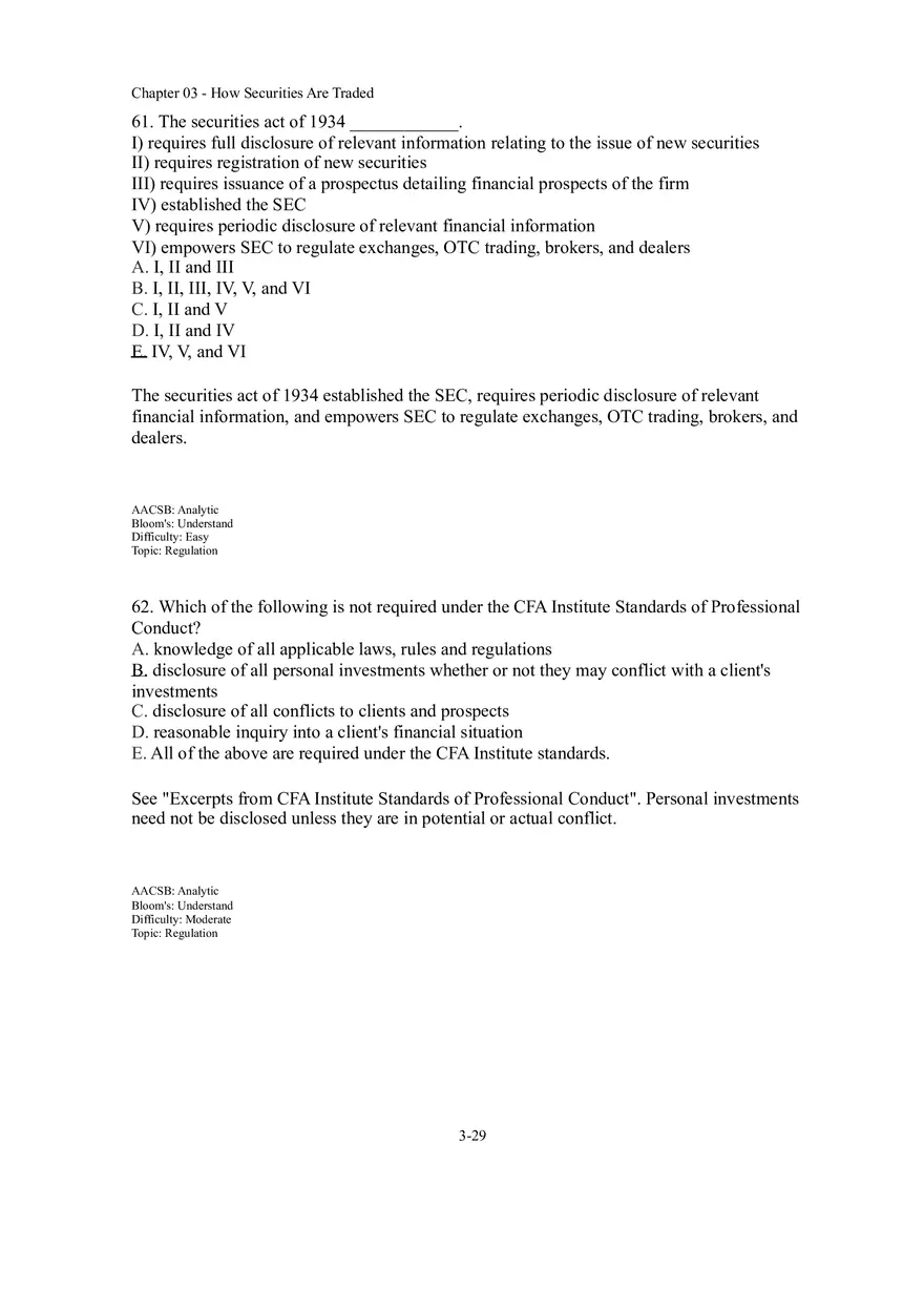 Chapter 03 How Securities Are Traded Answer Key Part 3 - Page 10