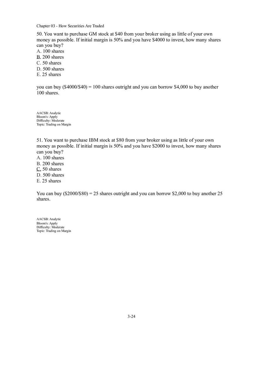 Chapter 03 How Securities Are Traded Answer Key Part 3 - Page 5