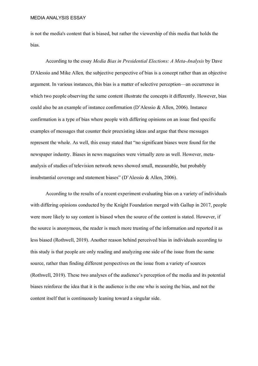 Media Analysis Essay - Page 2