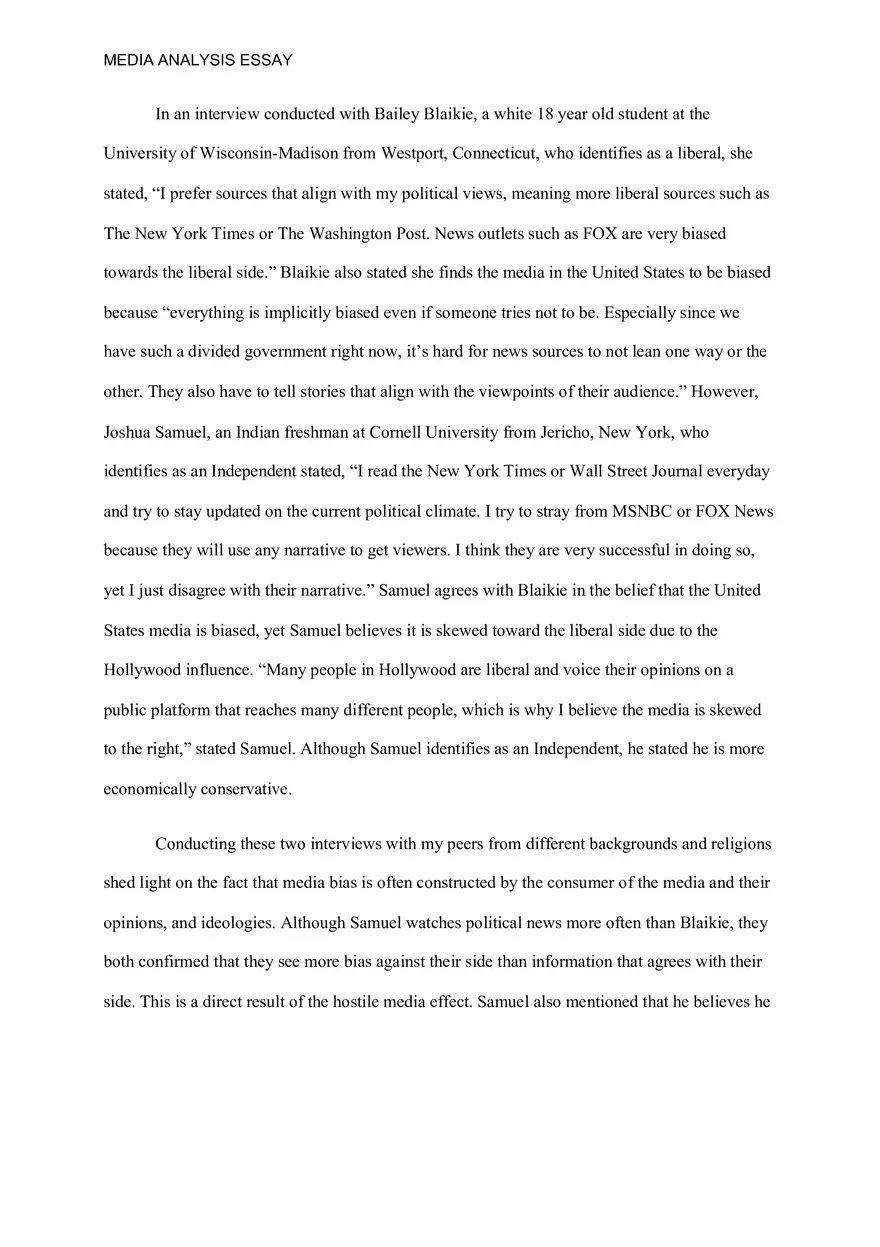 Media Analysis Essay - Page 3