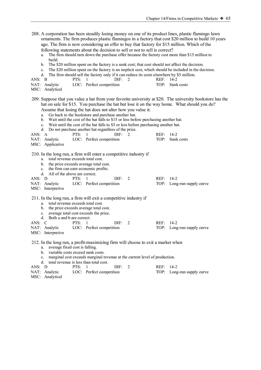 Profit Maximization and the Competitive Firm's Supply Curve 5 - Page 9