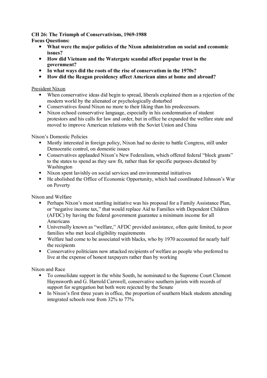 Chapter 26 The Triumph of Conservativism, 1969-1988 - Page 1
