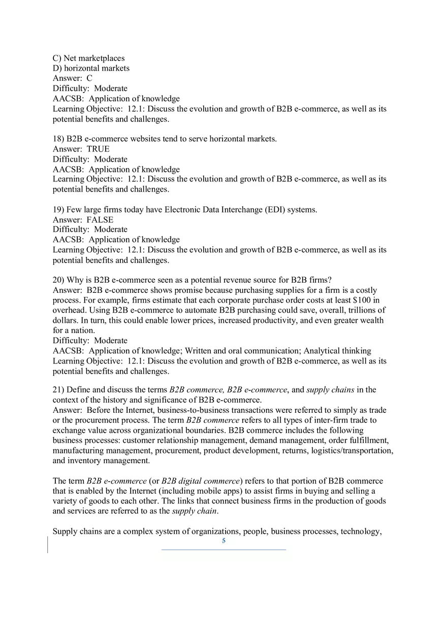 Chapter 12 B2B E-commerce Supply Chain Management and Collaborative Commerce - Page 16