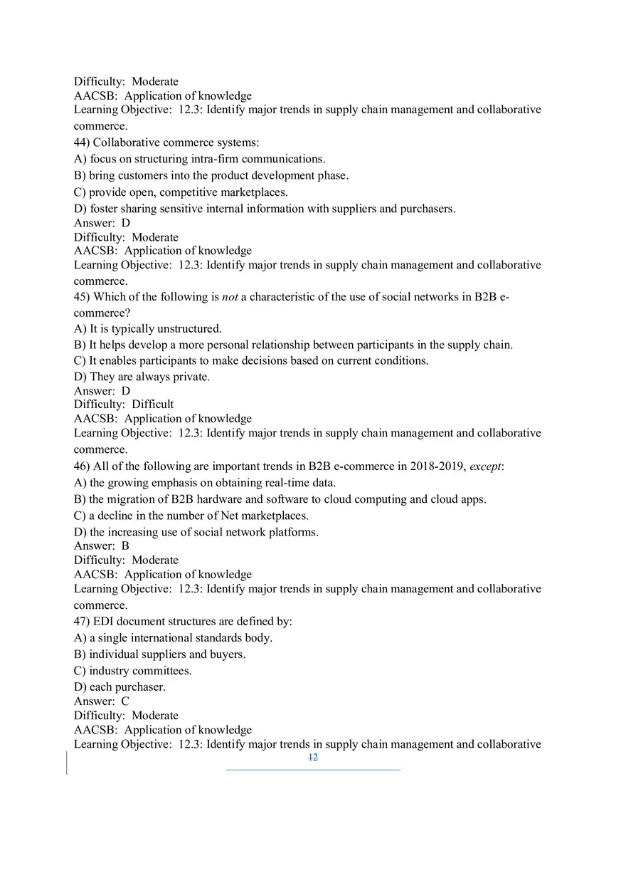 Chapter 12 B2B E-commerce Supply Chain Management and Collaborative Commerce - Page 4
