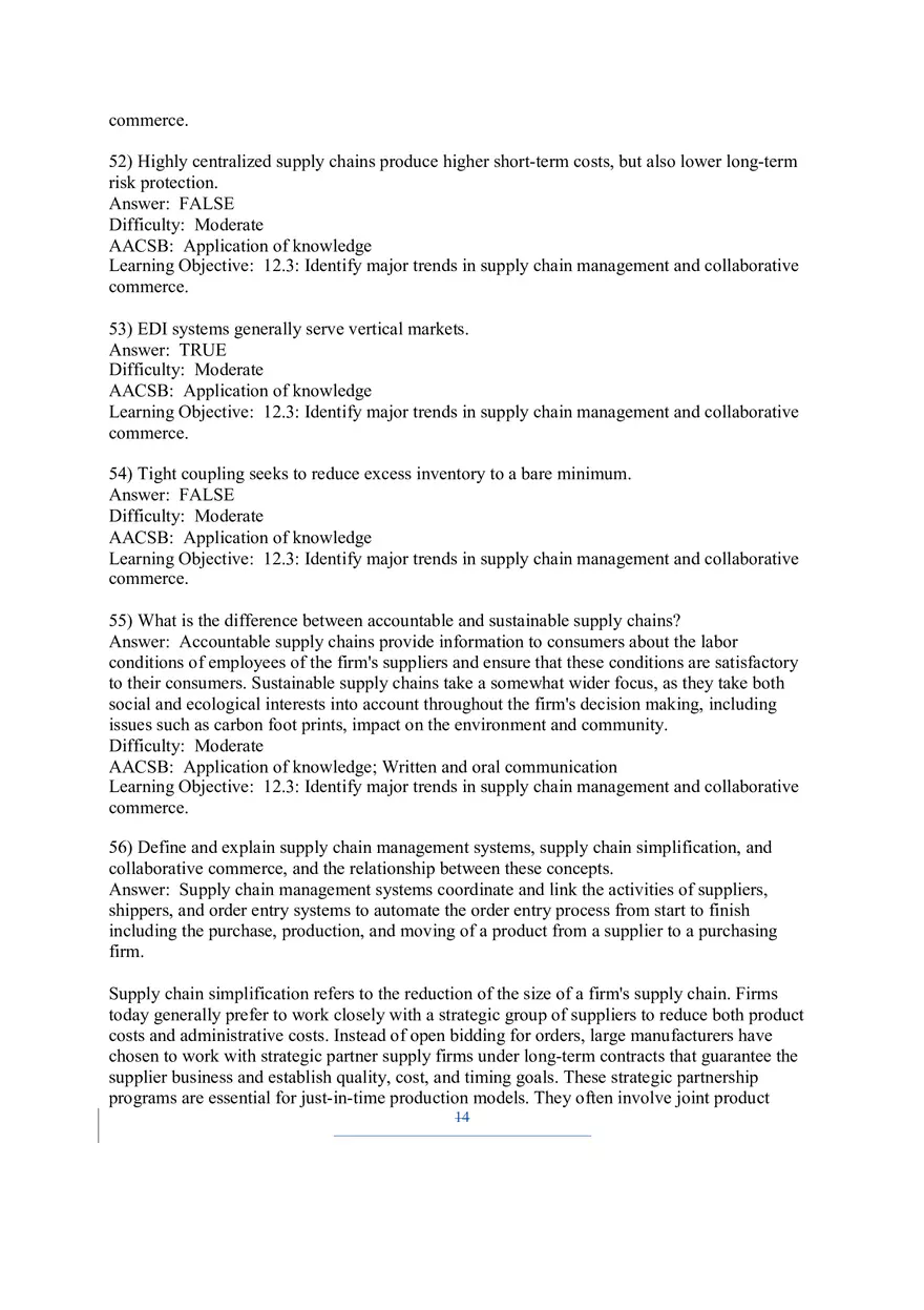 Chapter 12 B2B E-commerce Supply Chain Management and Collaborative Commerce - Page 6