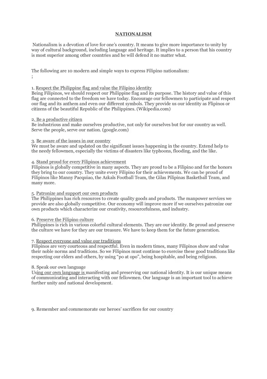 Nationalism and Patriotism - Page 1