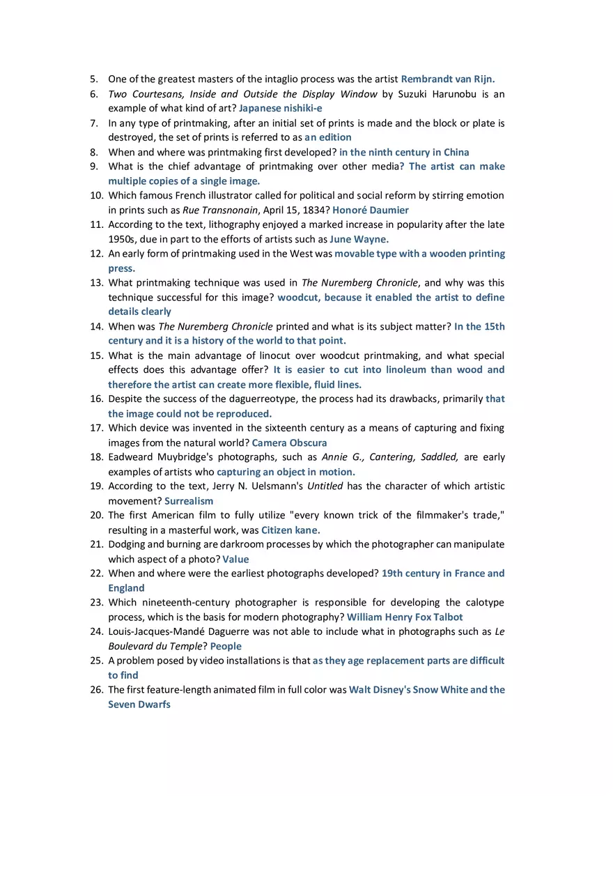Art Appreciation 6 Quiz Review - Page 2
