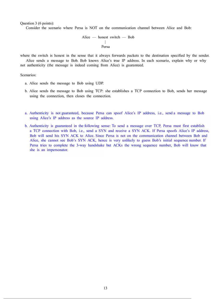 Computer Networks - Final Exam - Page 5