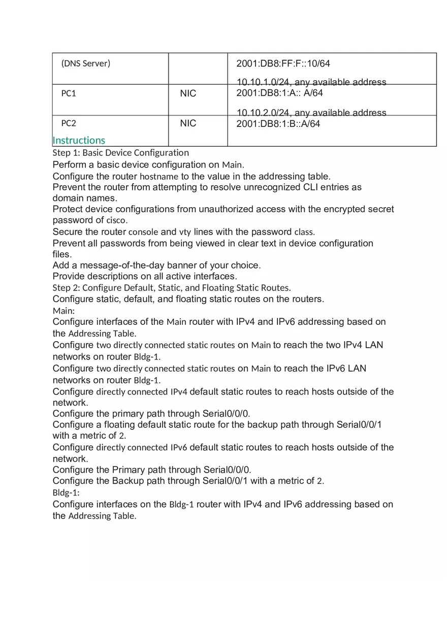 Static Routing and Basic Router Configuration - Page 3