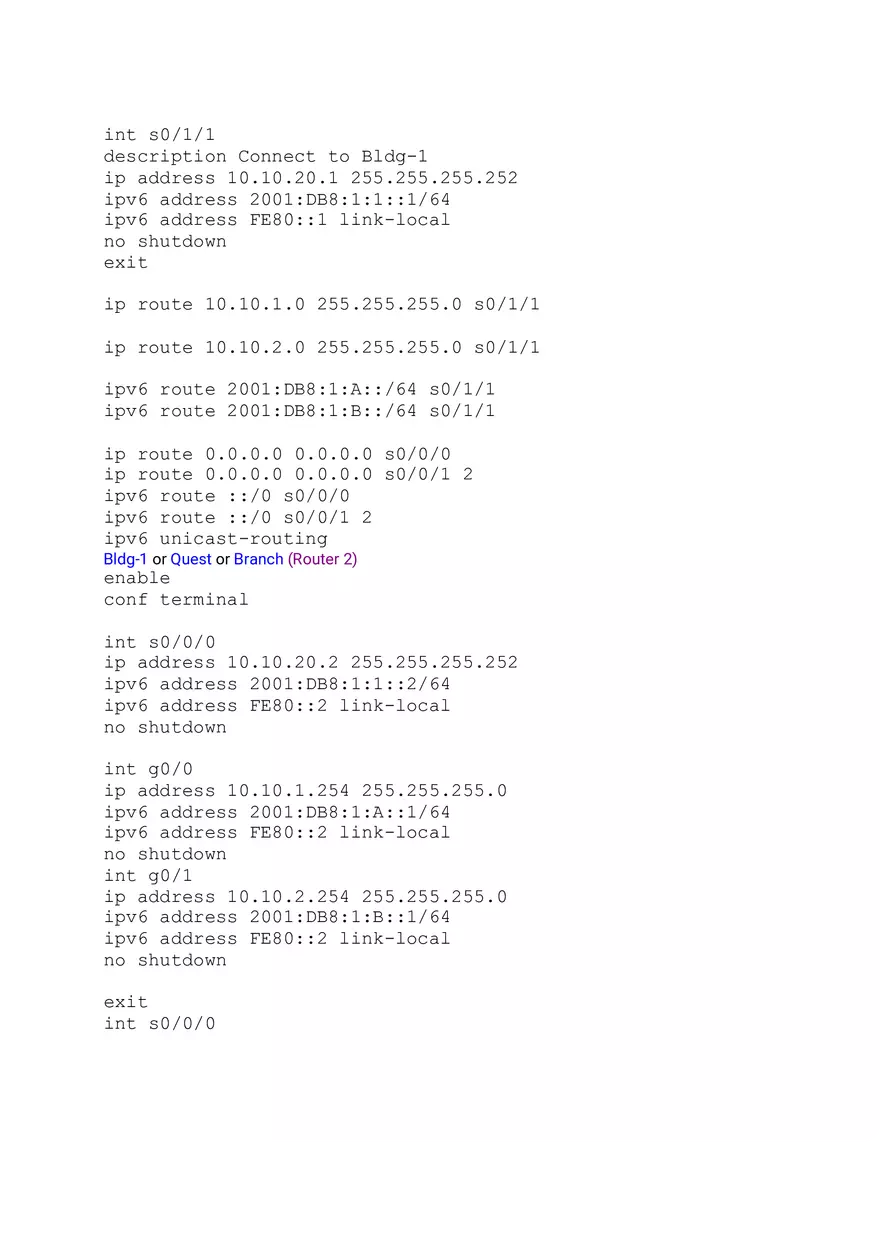 Static Routing and Basic Router Configuration - Page 5