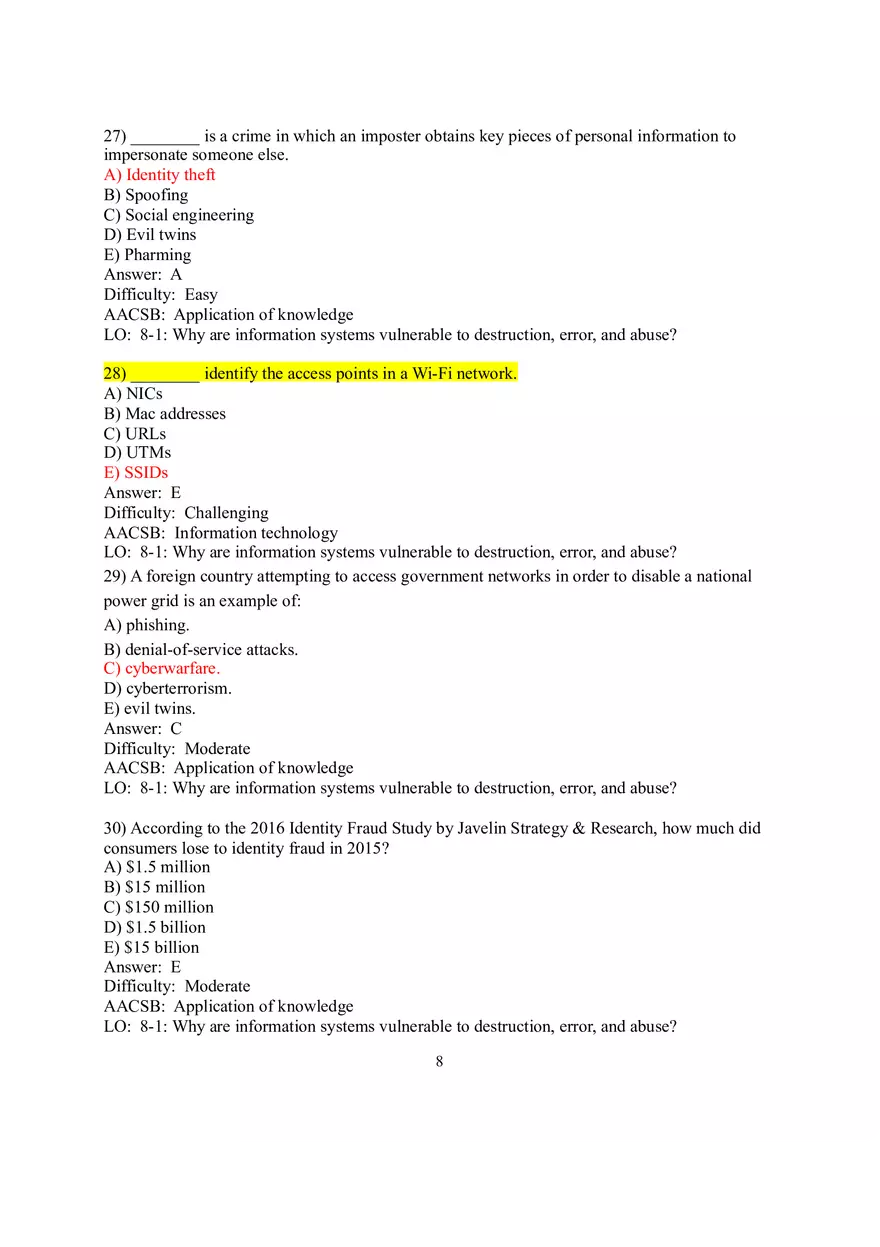 Chapter 8 Securing Information Systems - Page 26