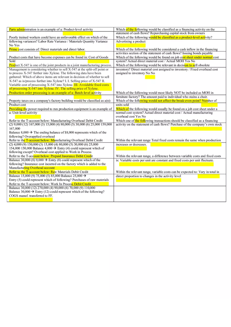 Accounting Final Exam Study Guide - Page 7