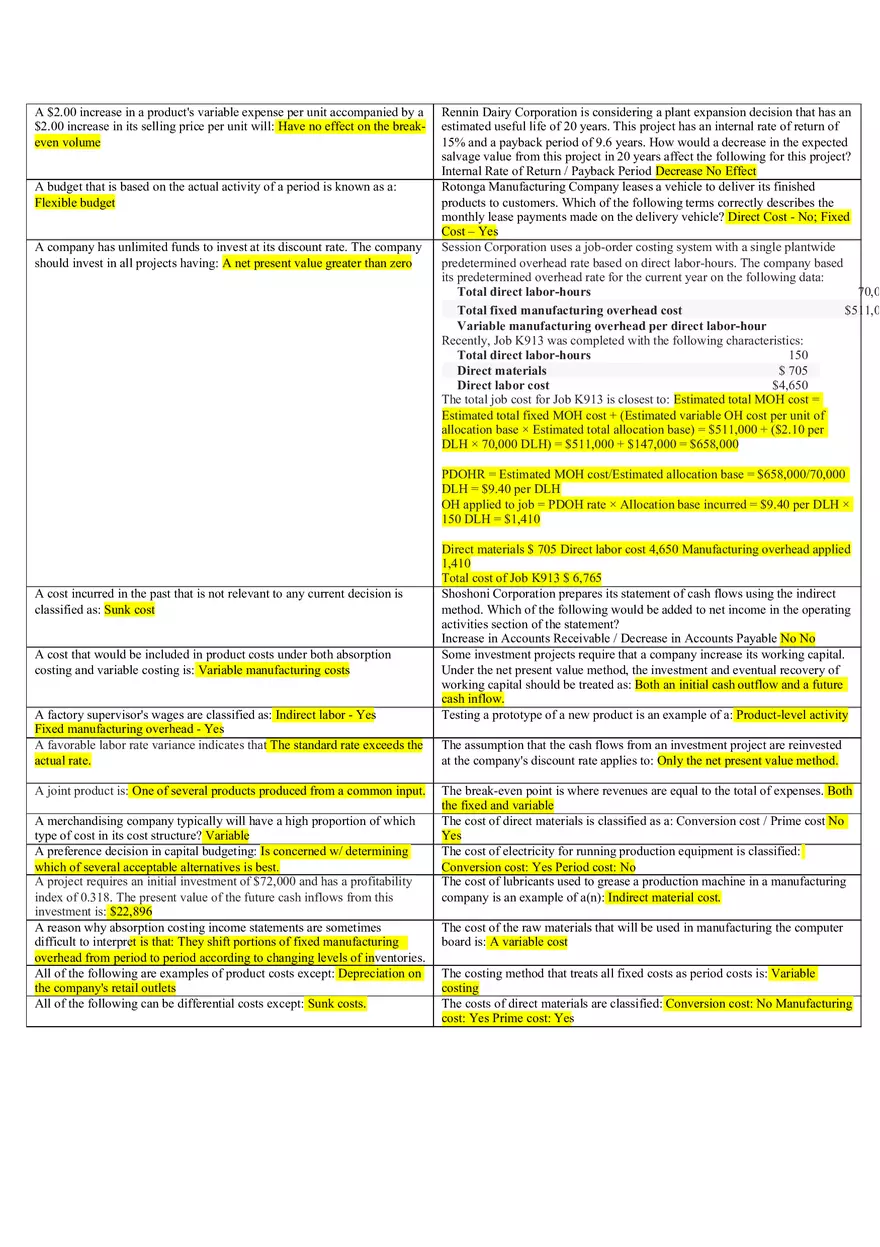 Accounting Final Exam Study Guide - Page 1