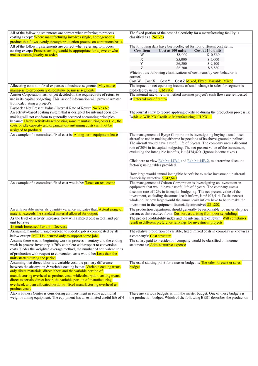 Accounting Final Exam Study Guide - Page 2