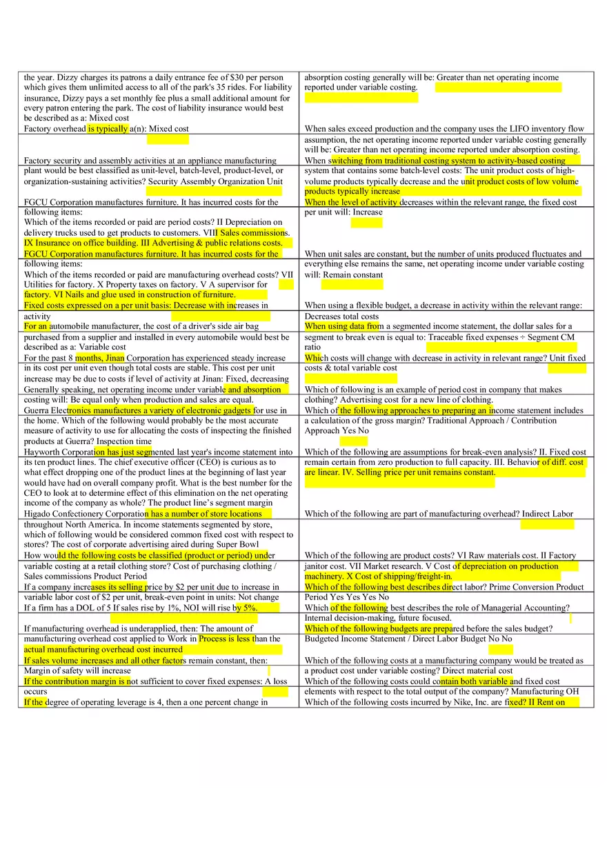 Accounting Final Exam Study Guide - Page 4