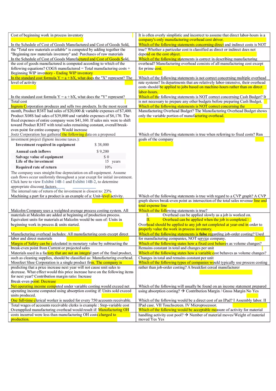 Accounting Final Exam Study Guide - Page 6
