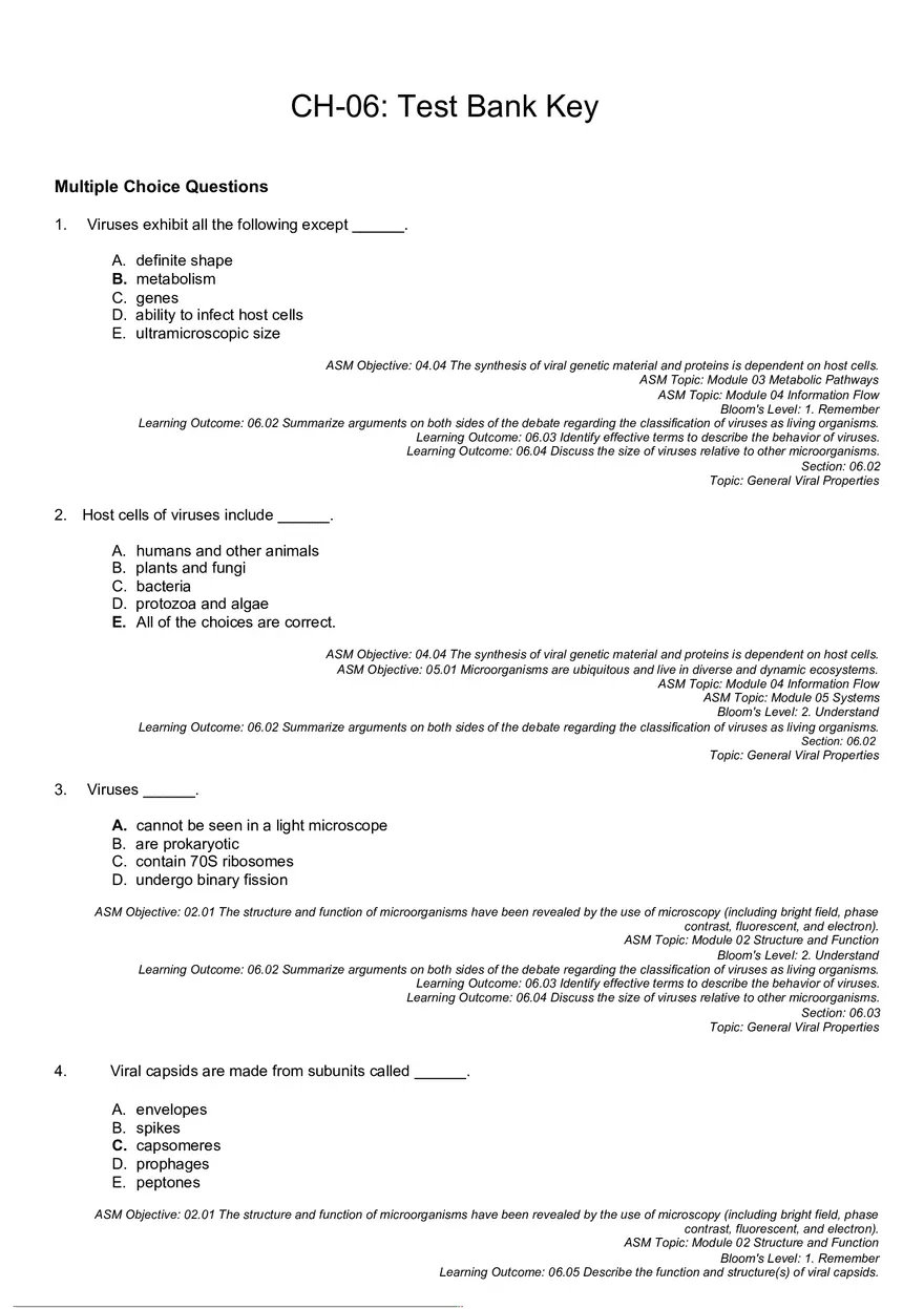 Microbiology CH-06 Key 1 - Page 1