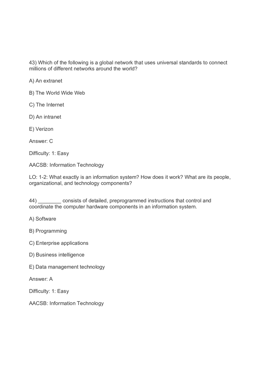 Chapter 1 Business Information Systems in Your Career Part 3 - Page 1