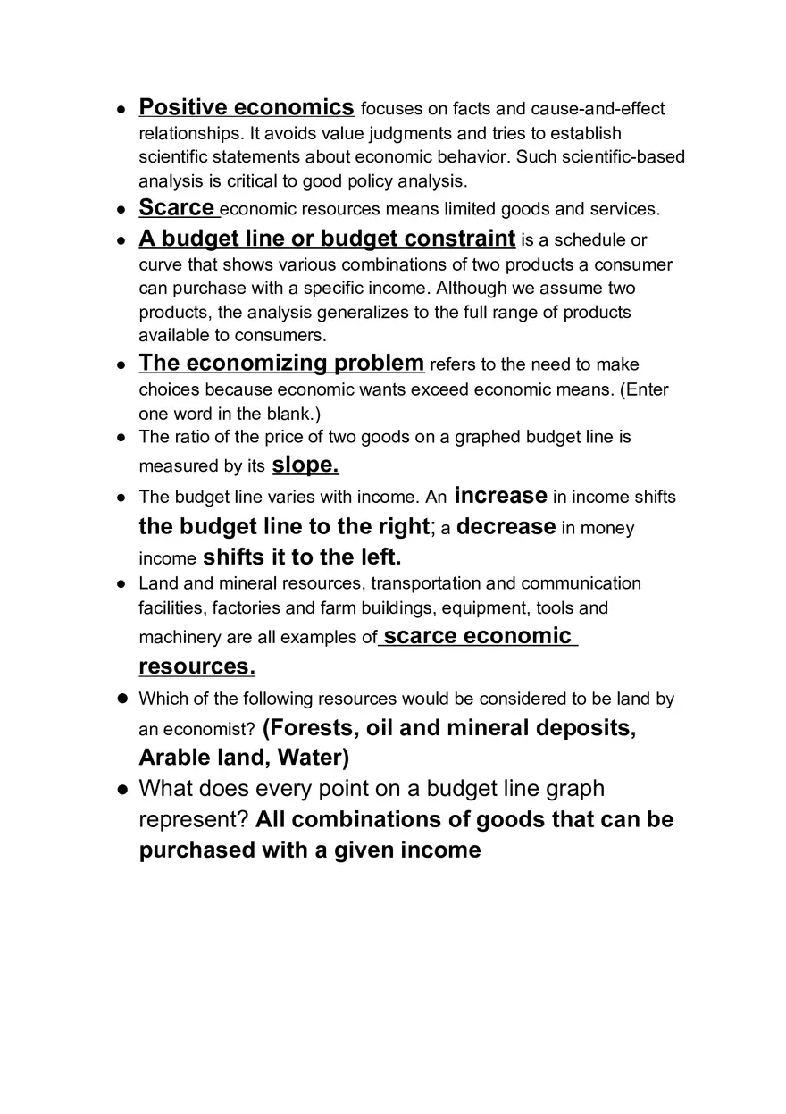 Economics Notes - Page 1