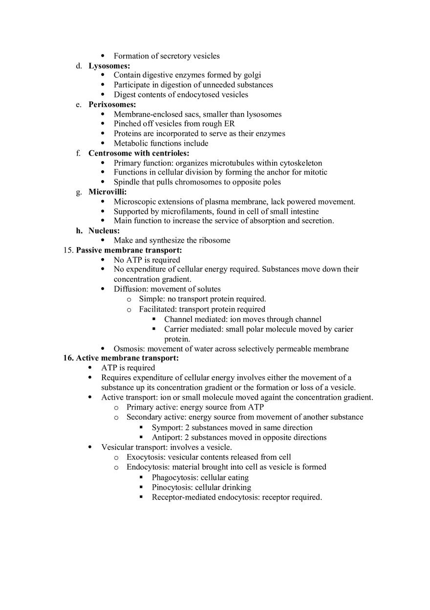 A&P 1 Exam 1 Study Guide - Page 5
