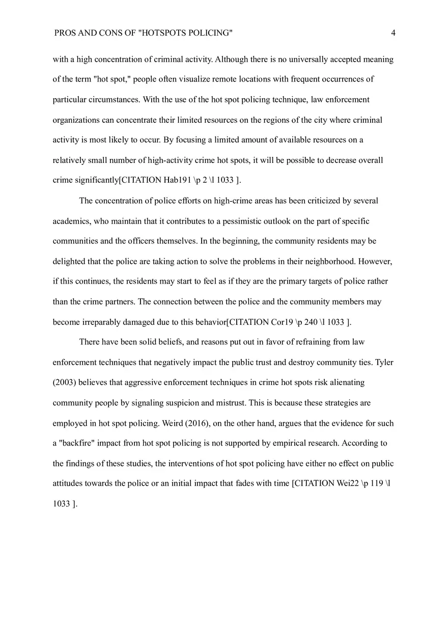 Pros and Cons of “Hot Spots” Policing - Page 4