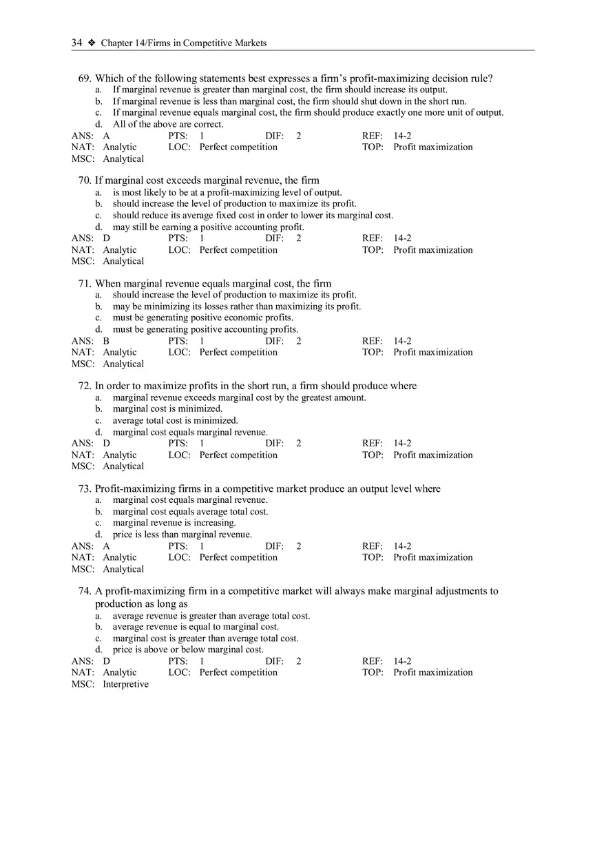 Profit Maximization and the Competitive Firm's Supply Curve 2 - Page 7