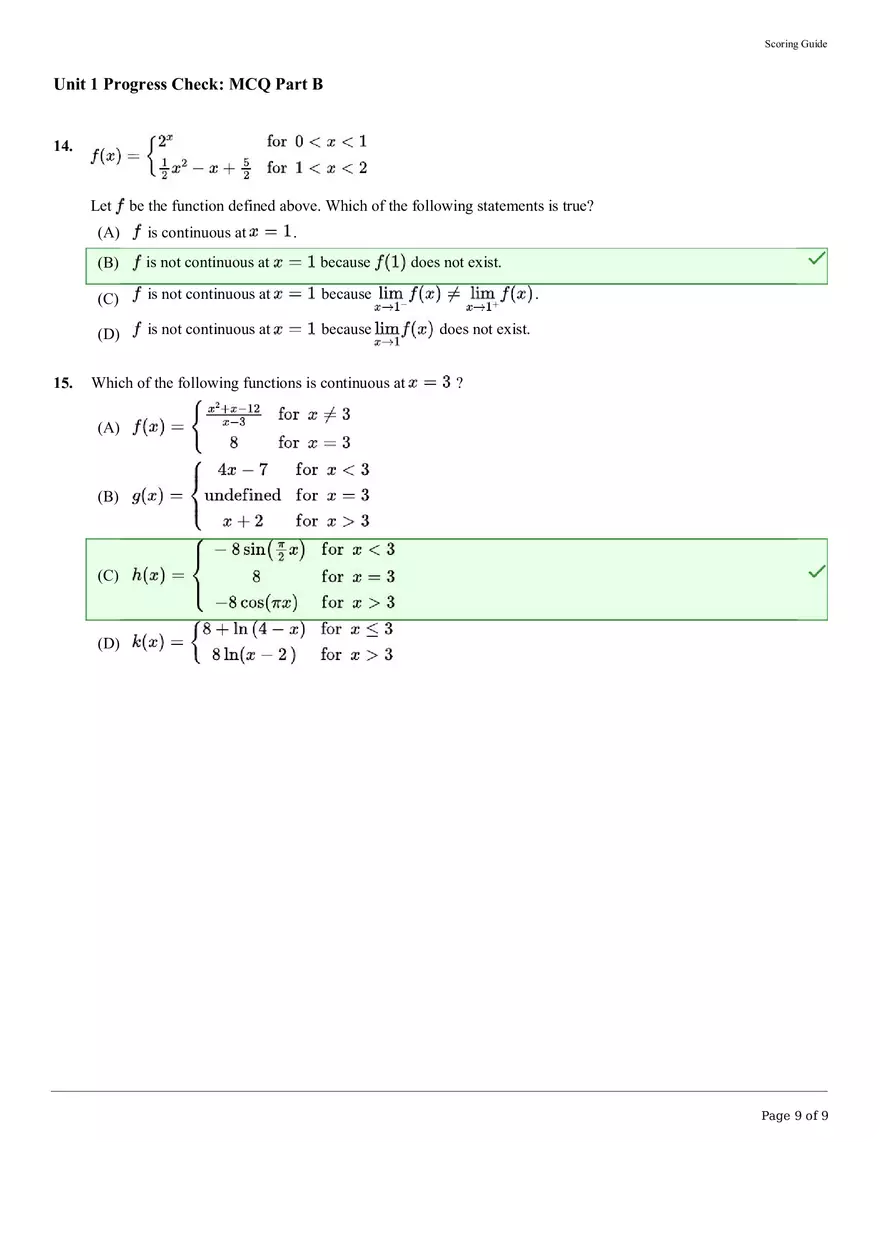 Calculus Classroom Answers Part B - Page 9
