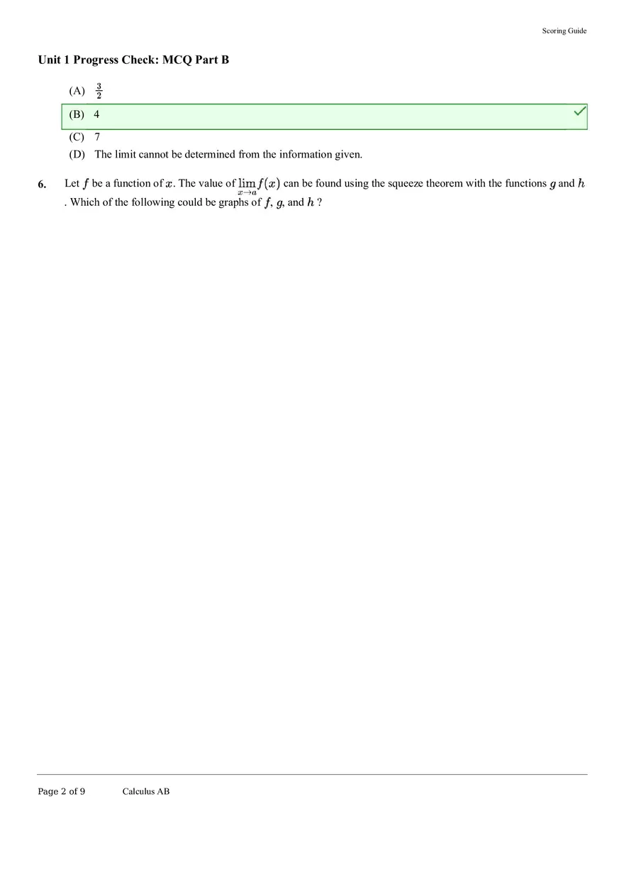 Calculus Classroom Answers Part B - Page 2