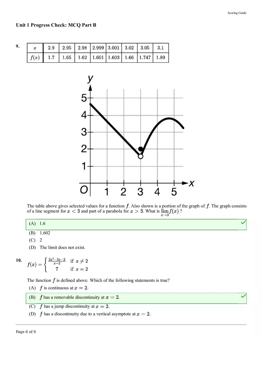 Calculus Classroom Answers Part B - Page 6