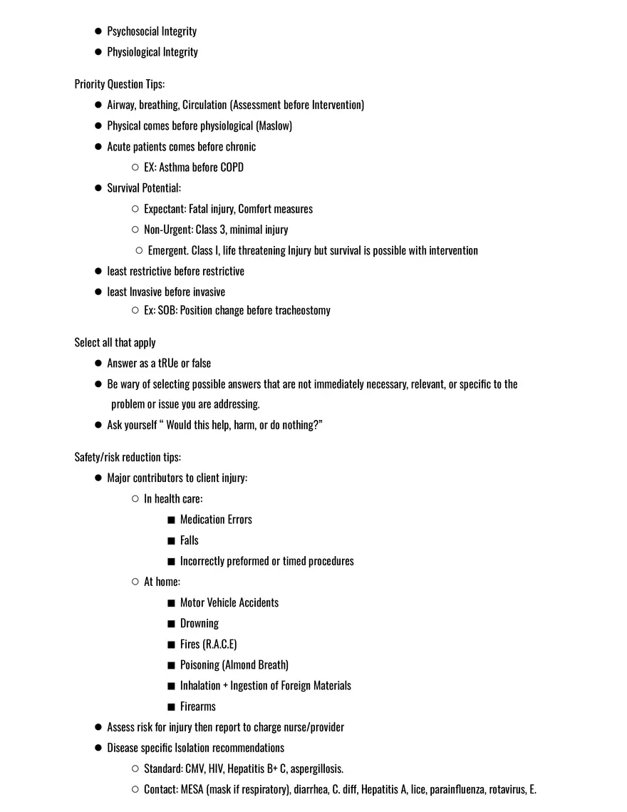 ATI Predictor Study Guide - Page 45