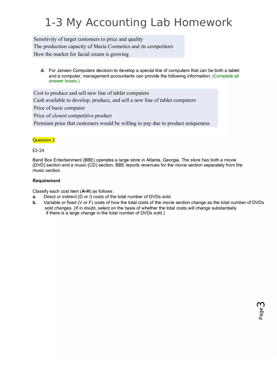 My Accounting Lab Homework - Page 11