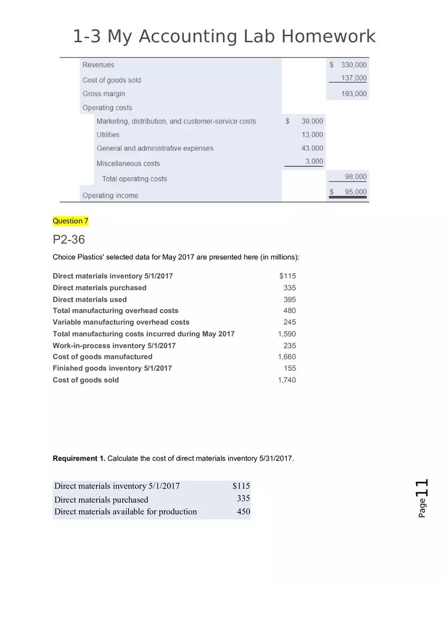 My Accounting Lab Homework - Page 3