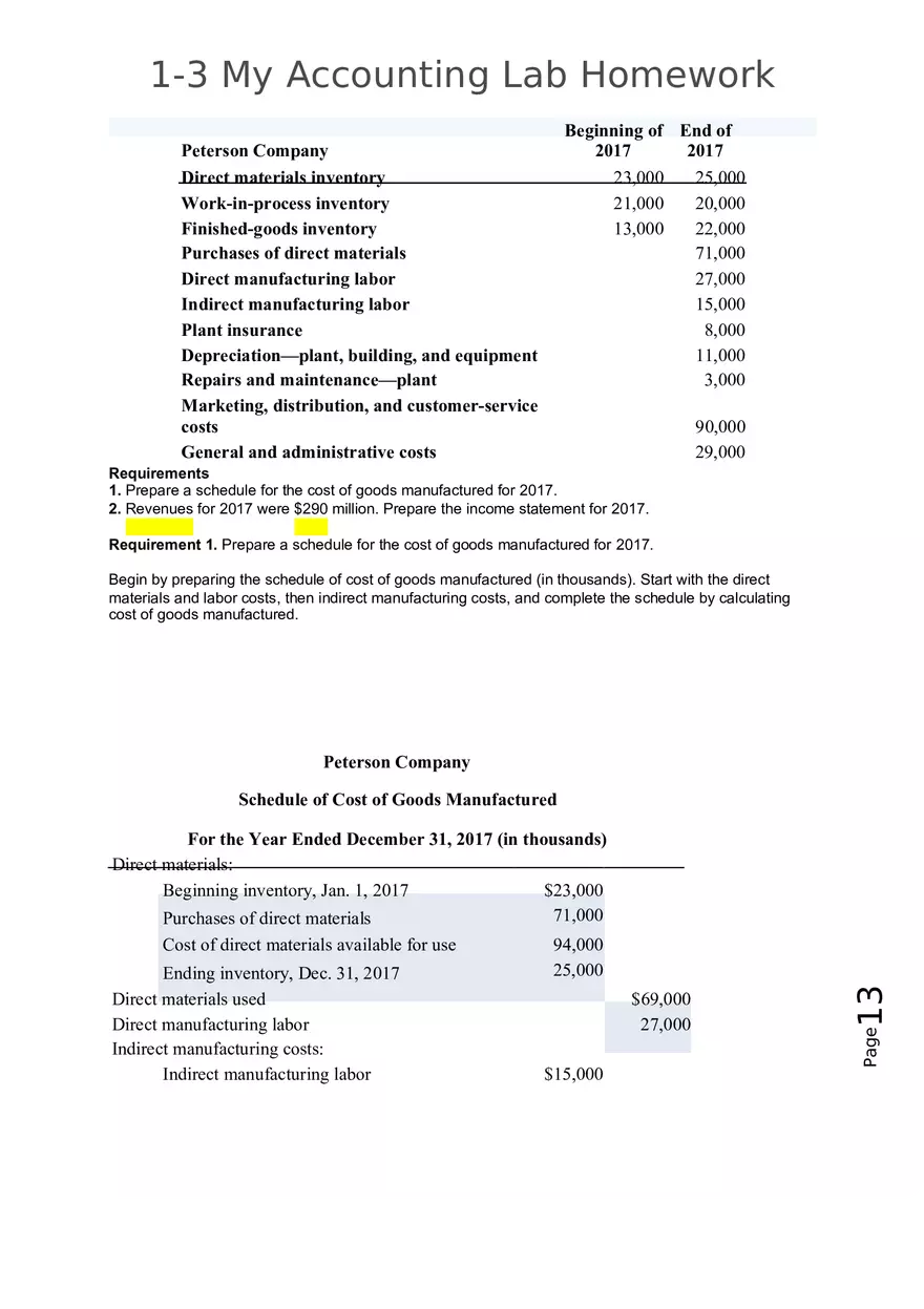 My Accounting Lab Homework - Page 5