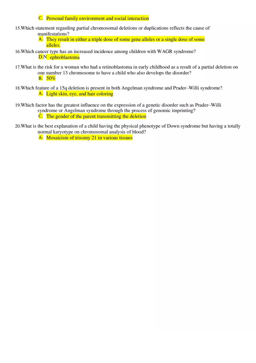 Chapter 6 Autosomal Inheritance and Disorders - Page 2