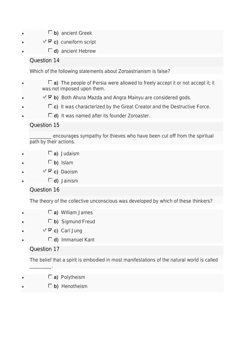 Introduction to World Religions 1.31 1-2 Module Quiz - Page 4