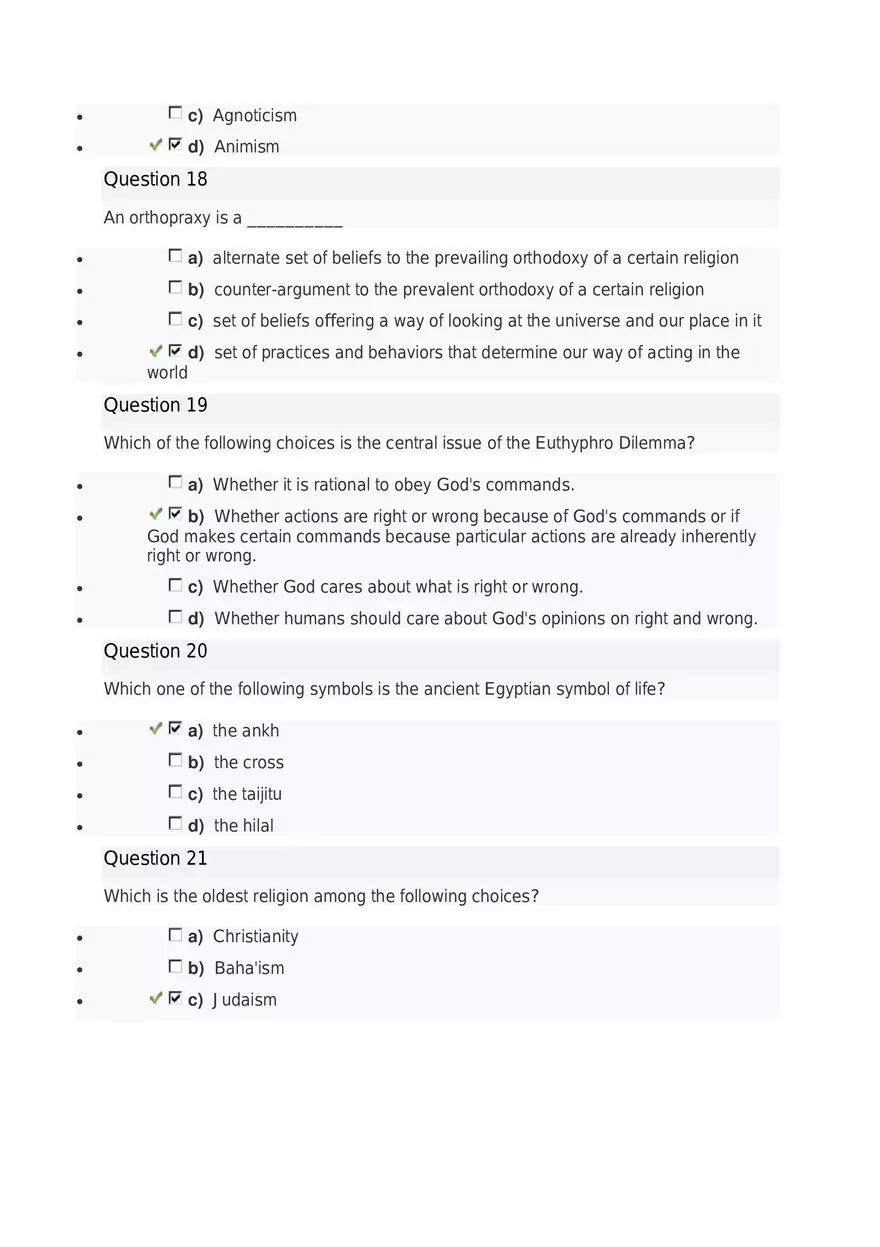 Introduction to World Religions 1.31 1-2 Module Quiz - Page 5