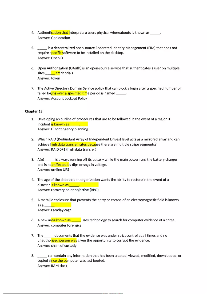 Information Security Quiz - Page 7