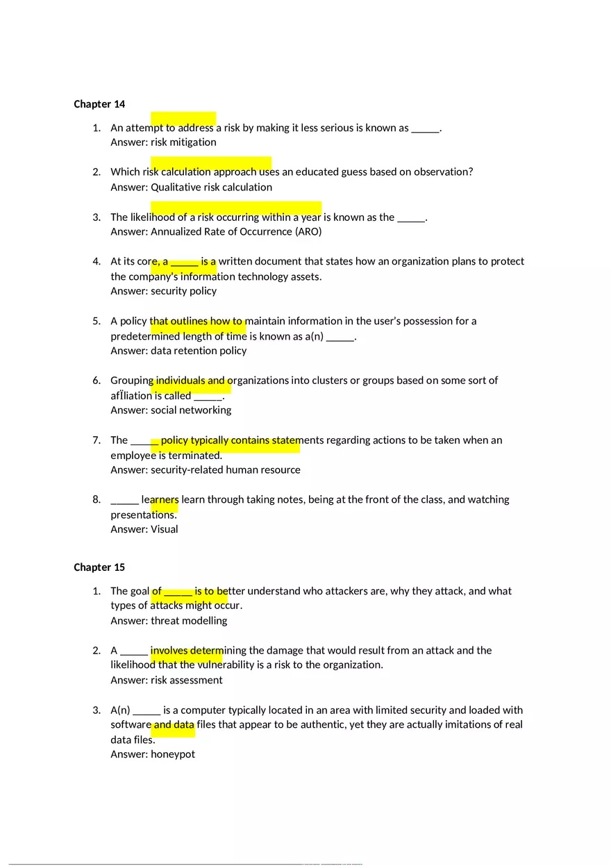 Information Security Quiz - Page 8