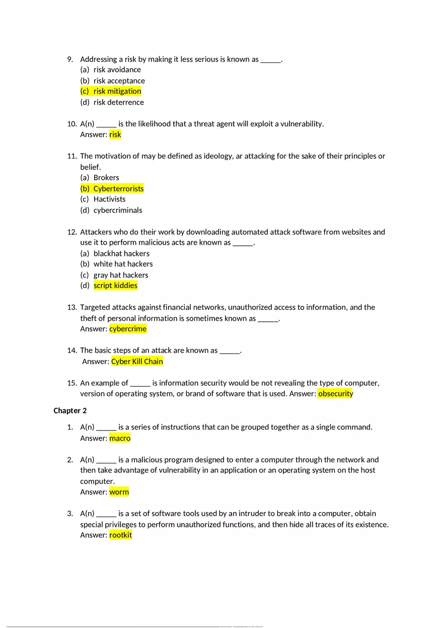 Information Security Quiz - Page 2