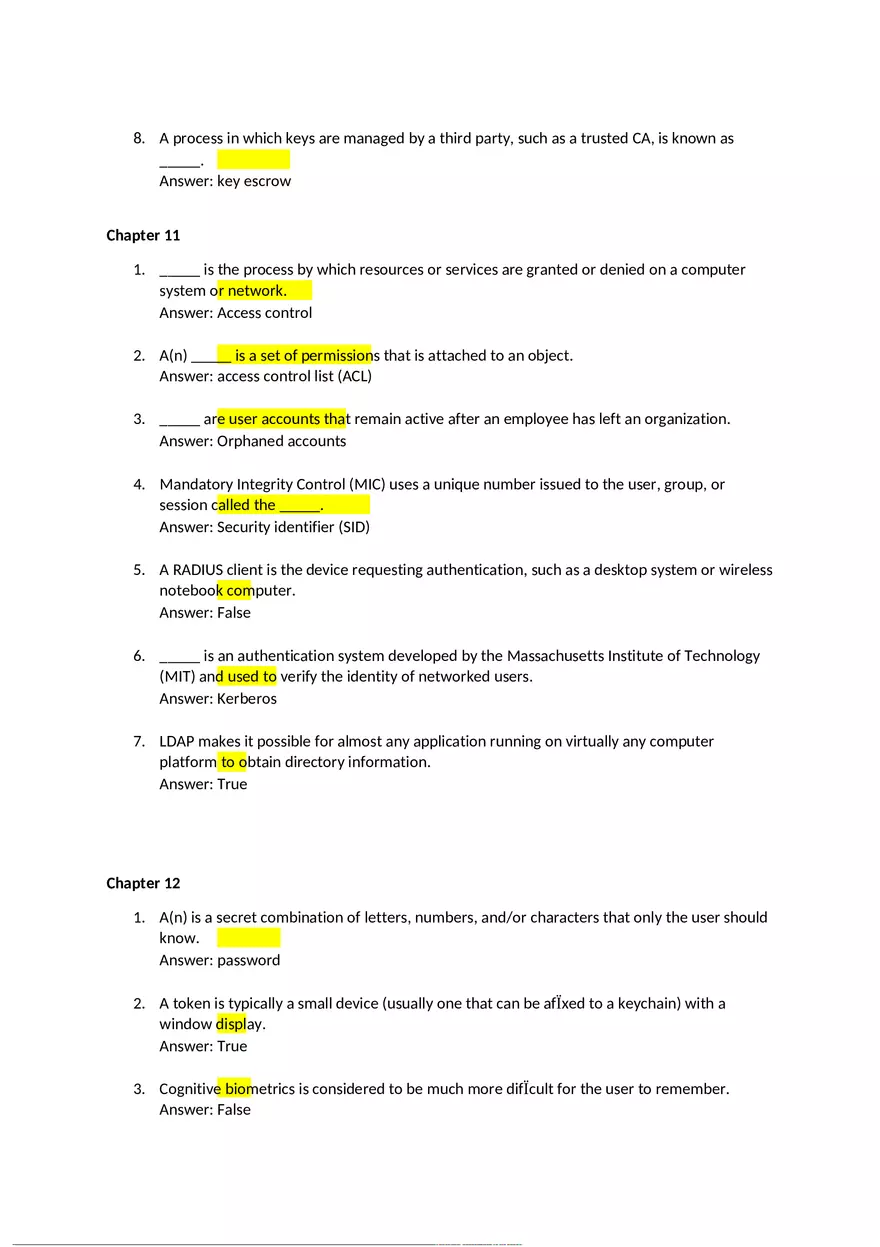 Information Security Quiz - Page 6