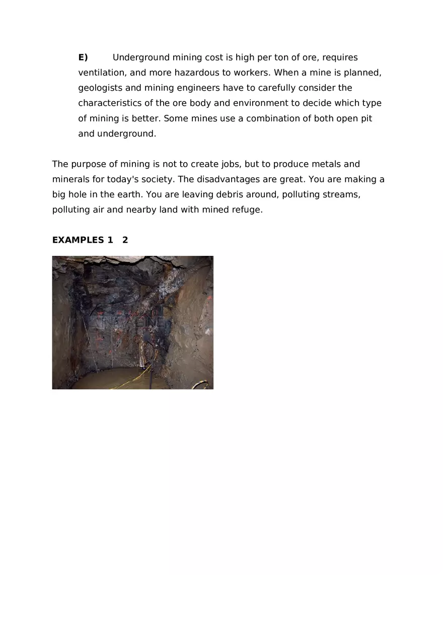 Advantages and Disadvantages of Underground Mining - Page 3